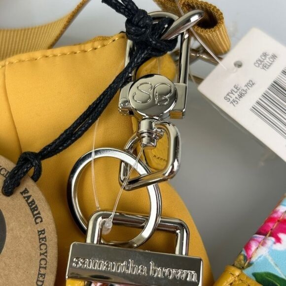 Samantha Brown To-Go Mustard Yellow Crossbody Purse w/ Keychain & Coin Purse NWT - Picture 15 of 16